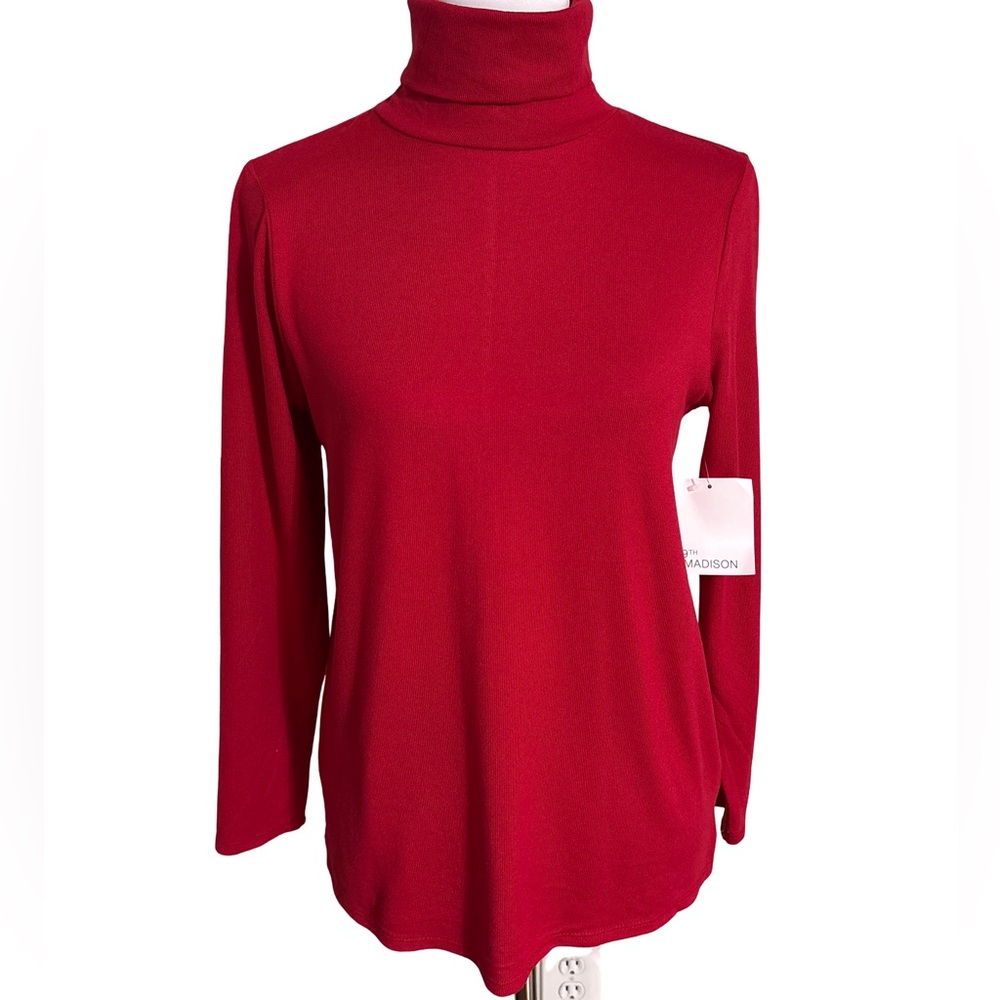 89th & Madison Ruby Red Turtleneck Sweater